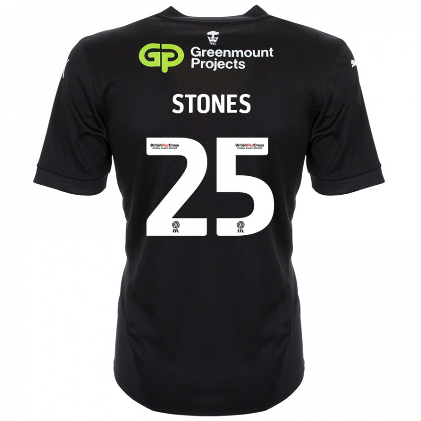 Niño Camiseta Josh Stones #25 Negro 2ª Equipación 2024/25 La Camisa Perú