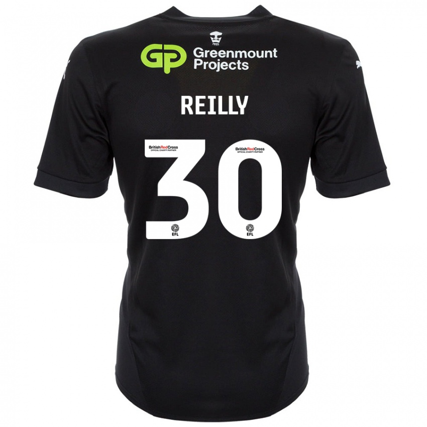 Niño Camiseta Jack Reilly #30 Negro 2ª Equipación 2024/25 La Camisa Perú