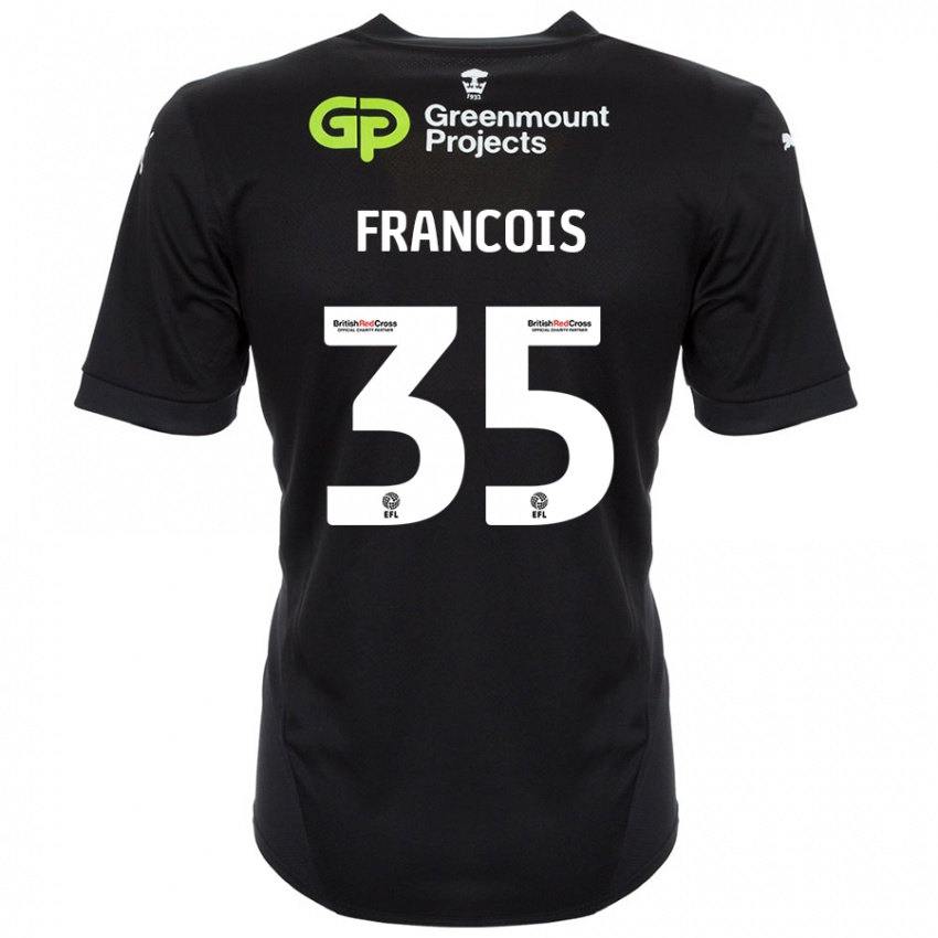 Niño Camiseta Tyrese Francois #35 Negro 2ª Equipación 2024/25 La Camisa Perú