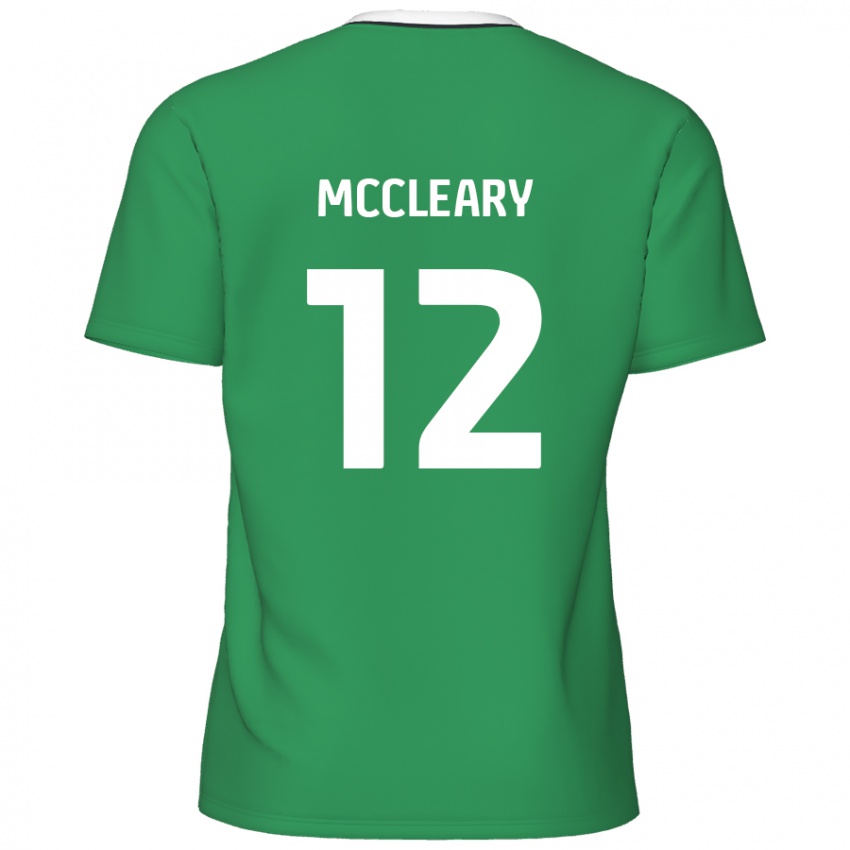 Niño Camiseta Garath Mccleary #12 Verde Rayas Blancas 2ª Equipación 2024/25 La Camisa Perú