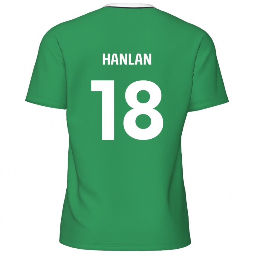 Niño Camiseta Brandon Hanlan #18 Verde Rayas Blancas 2ª Equipación 2024/25 La Camisa Perú