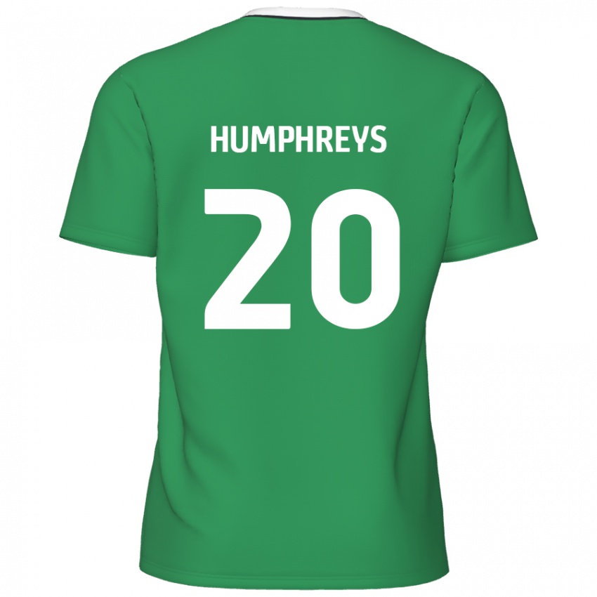 Niño Camiseta Cameron Humphreys #20 Verde Rayas Blancas 2ª Equipación 2024/25 La Camisa Perú