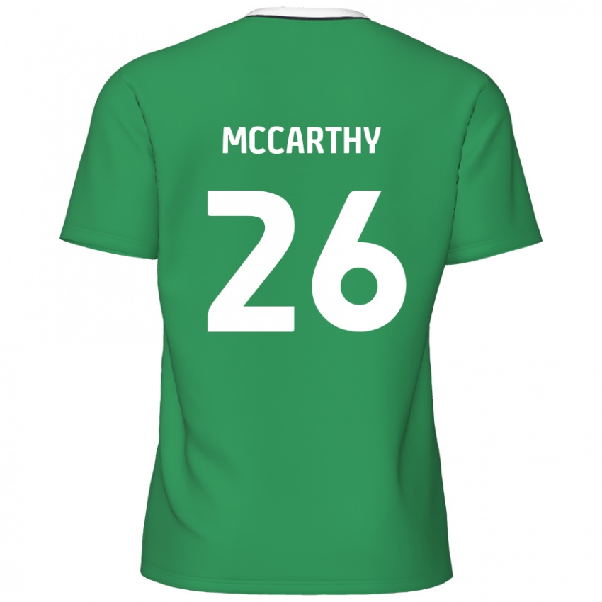 Niño Camiseta Jason Mccarthy #26 Verde Rayas Blancas 2ª Equipación 2024/25 La Camisa Perú