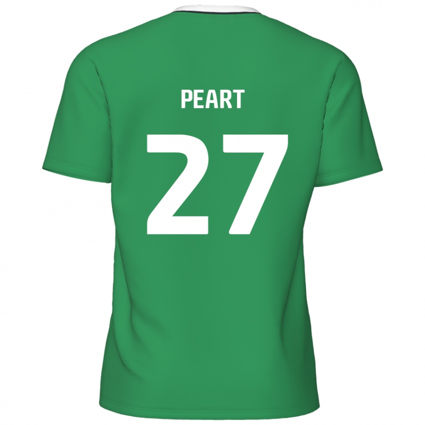 Niño Camiseta Brody Peart #27 Verde Rayas Blancas 2ª Equipación 2024/25 La Camisa Perú