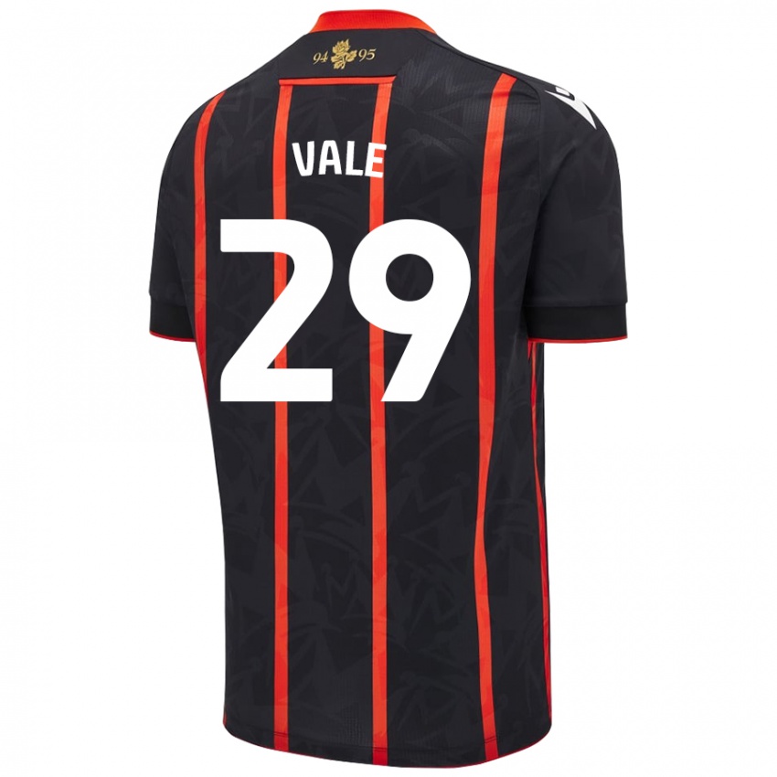 Niño Camiseta Jack Vale #29 Negro Rojo 2ª Equipación 2024/25 La Camisa Perú