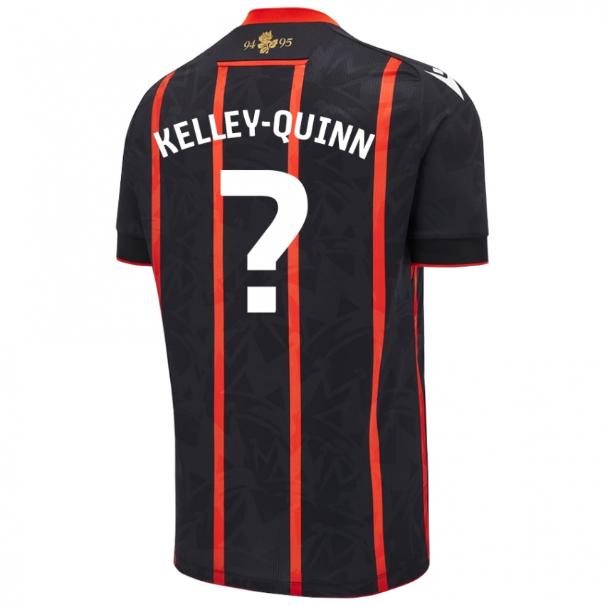 Niño Camiseta Leon Kelley-Quinn #0 Negro Rojo 2ª Equipación 2024/25 La Camisa Perú