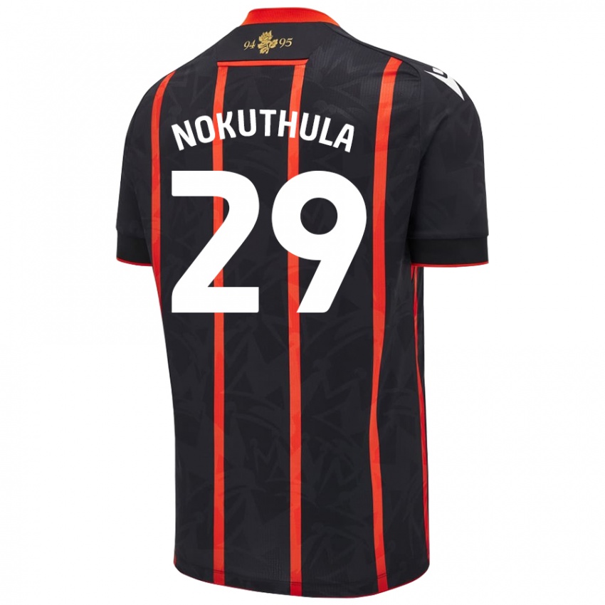 Niño Camiseta Faith Nokuthula #29 Negro Rojo 2ª Equipación 2024/25 La Camisa Perú