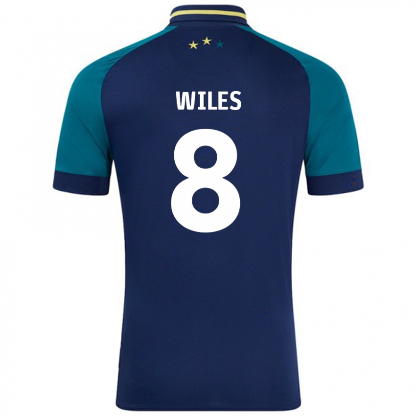 Niño Camiseta Ben Wiles #8 Azul Marino Verde Oscuro 2ª Equipación 2024/25 La Camisa Perú