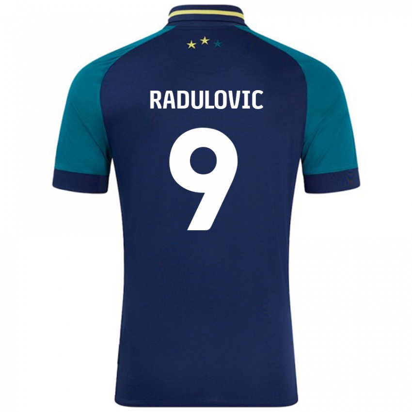 Niño Camiseta Bojan Radulovic #9 Azul Marino Verde Oscuro 2ª Equipación 2024/25 La Camisa Perú