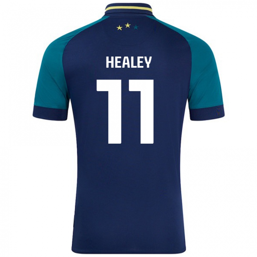 Niño Camiseta Rhys Healey #11 Azul Marino Verde Oscuro 2ª Equipación 2024/25 La Camisa Perú