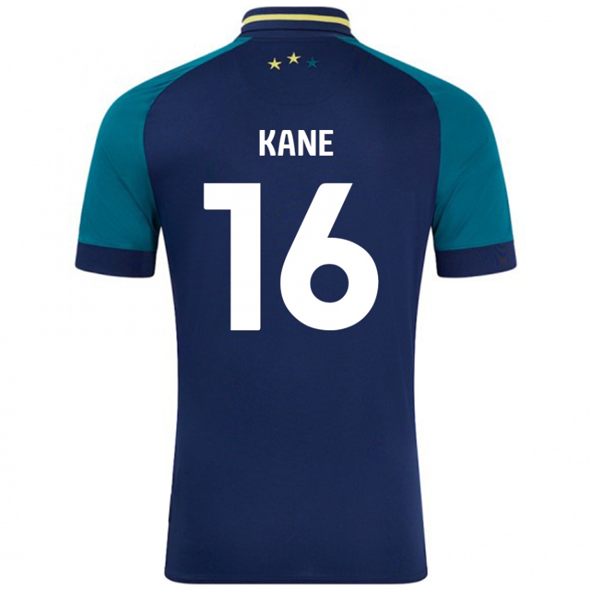 Niño Camiseta Herbie Kane #16 Azul Marino Verde Oscuro 2ª Equipación 2024/25 La Camisa Perú