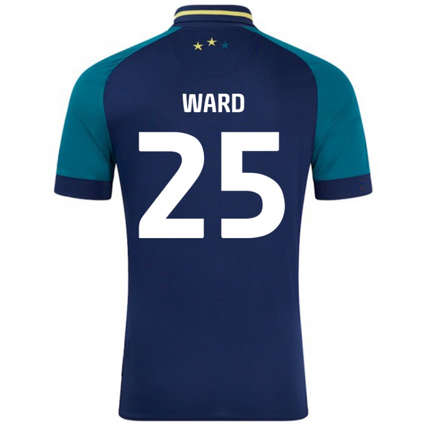 Niño Camiseta Danny Ward #25 Azul Marino Verde Oscuro 2ª Equipación 2024/25 La Camisa Perú