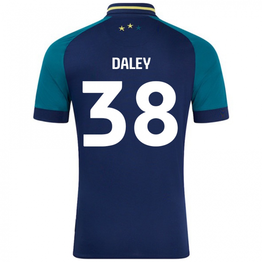 Niño Camiseta Luke Daley #38 Azul Marino Verde Oscuro 2ª Equipación 2024/25 La Camisa Perú