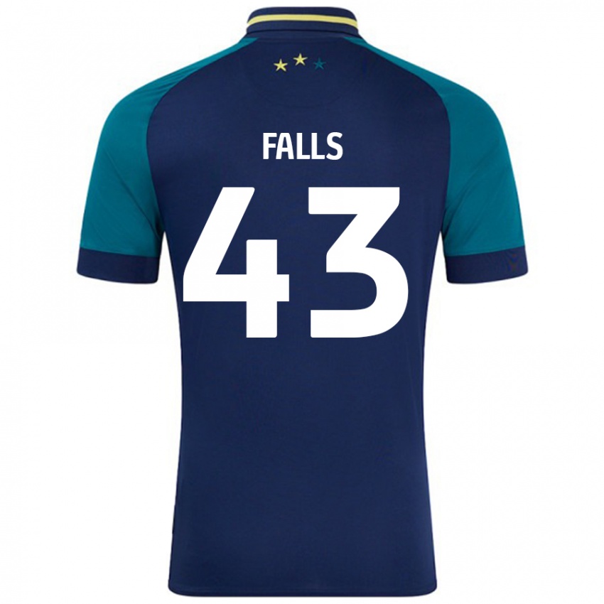 Niño Camiseta Conor Falls #43 Azul Marino Verde Oscuro 2ª Equipación 2024/25 La Camisa Perú