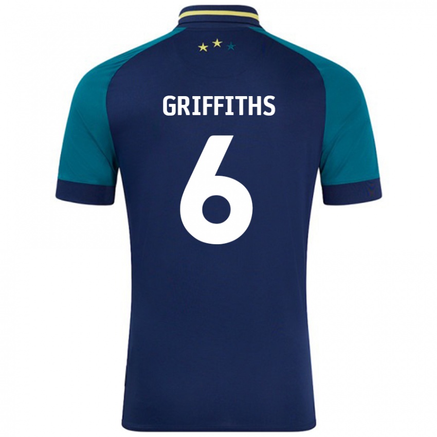 Niño Camiseta Lauren Griffiths #6 Azul Marino Verde Oscuro 2ª Equipación 2024/25 La Camisa Perú