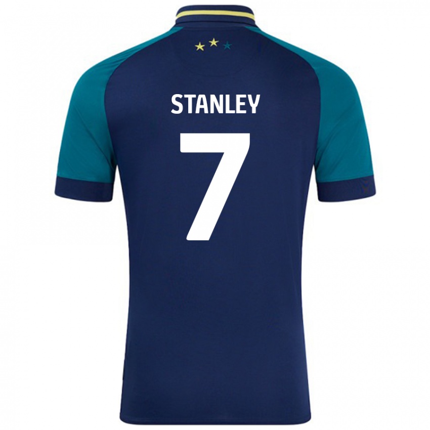 Niño Camiseta Katie Stanley #7 Azul Marino Verde Oscuro 2ª Equipación 2024/25 La Camisa Perú