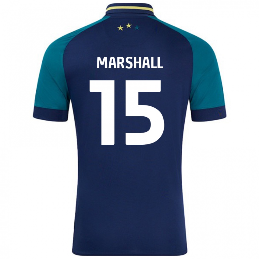 Niño Camiseta Georgia Marshall #15 Azul Marino Verde Oscuro 2ª Equipación 2024/25 La Camisa Perú