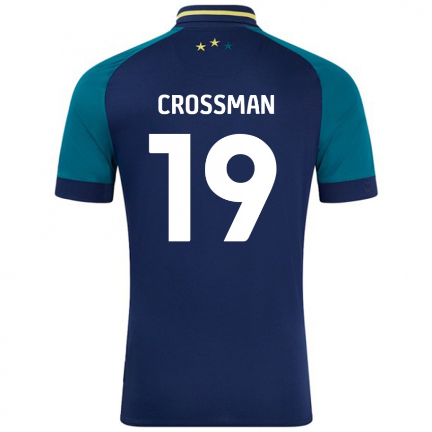 Niño Camiseta Paige Crossman #19 Azul Marino Verde Oscuro 2ª Equipación 2024/25 La Camisa Perú