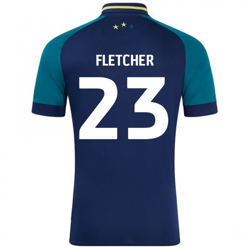 Niño Camiseta Serena Fletcher #23 Azul Marino Verde Oscuro 2ª Equipación 2024/25 La Camisa Perú