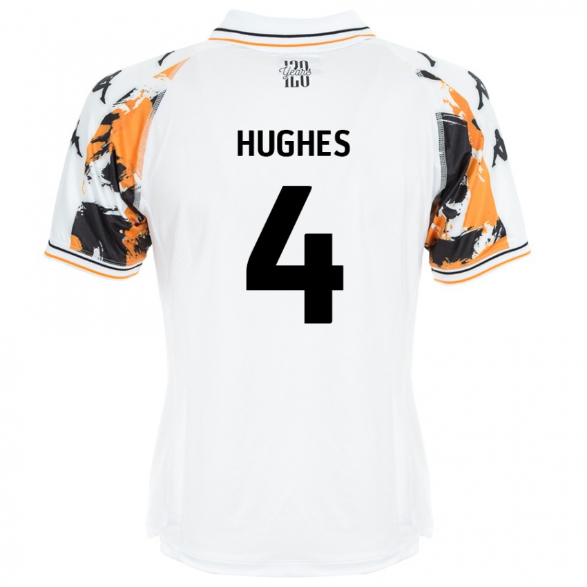 Niño Camiseta Charlie Hughes #4 Blanco 2ª Equipación 2024/25 La Camisa Perú