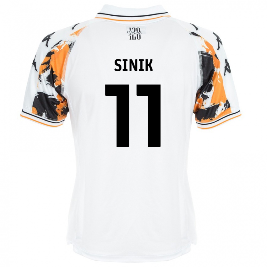 Niño Camiseta Doğukan Sinik #11 Blanco 2ª Equipación 2024/25 La Camisa Perú