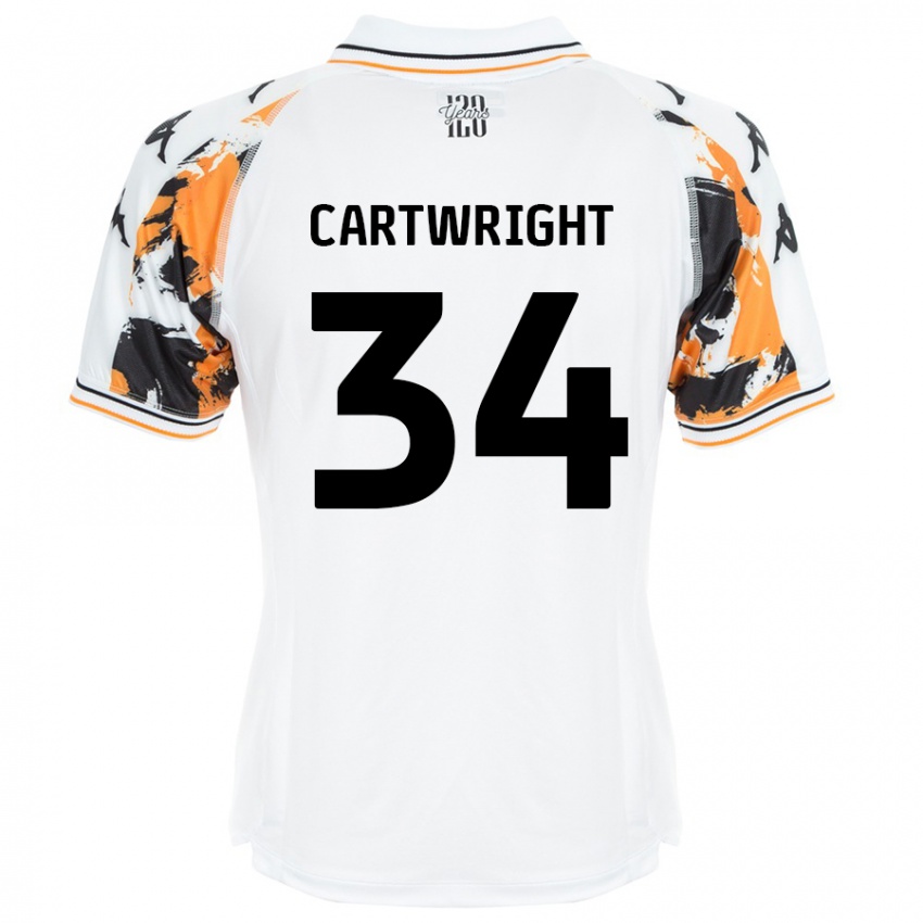 Niño Camiseta Harvey Cartwright #34 Blanco 2ª Equipación 2024/25 La Camisa Perú