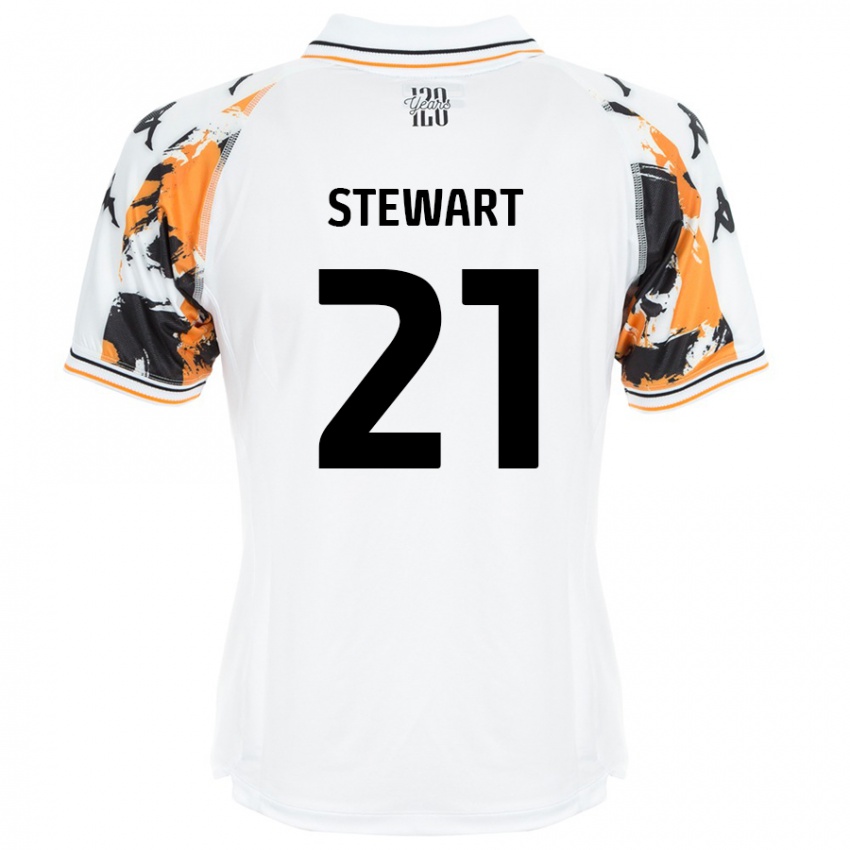 Niño Camiseta Alice Stewart #21 Blanco 2ª Equipación 2024/25 La Camisa Perú