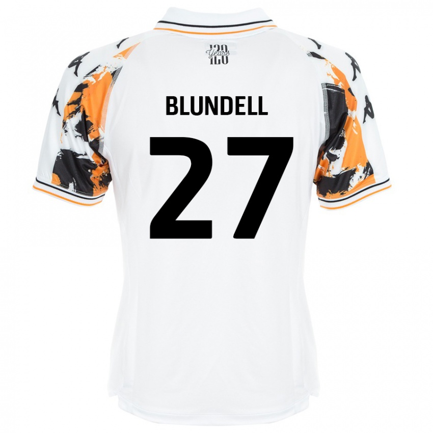 Niño Camiseta Maddie Blundell #27 Blanco 2ª Equipación 2024/25 La Camisa Perú