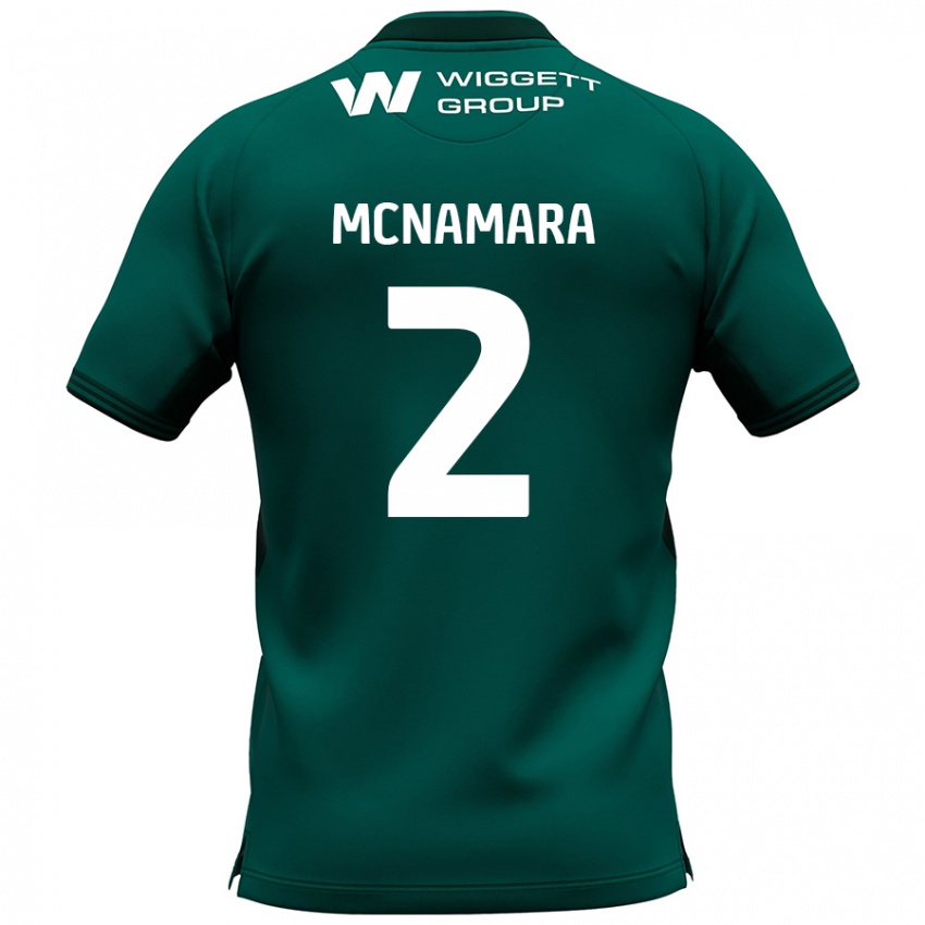 Niño Camiseta Danny Mcnamara #2 Verde 2ª Equipación 2024/25 La Camisa Perú