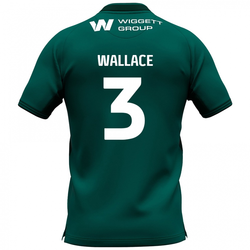 Niño Camiseta Murray Wallace #3 Verde 2ª Equipación 2024/25 La Camisa Perú