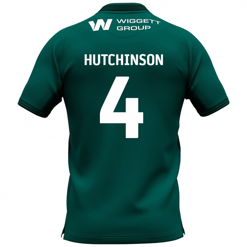 Niño Camiseta Shaun Hutchinson #4 Verde 2ª Equipación 2024/25 La Camisa Perú