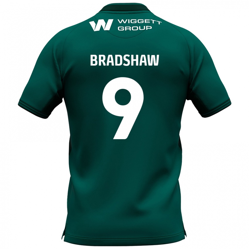 Niño Camiseta Tom Bradshaw #9 Verde 2ª Equipación 2024/25 La Camisa Perú