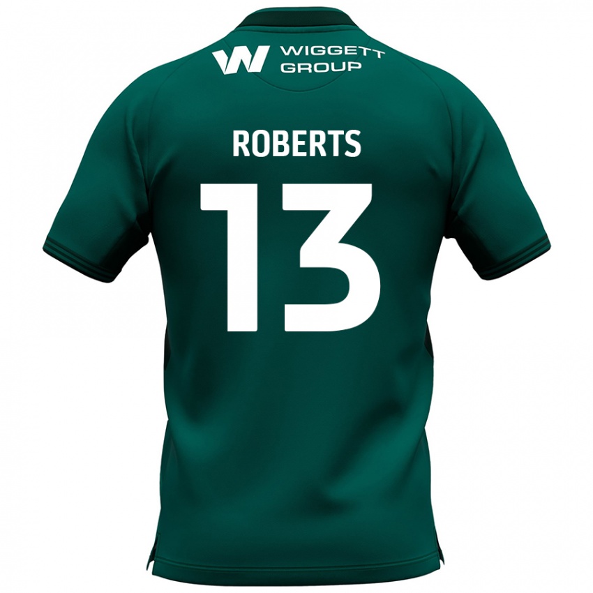 Niño Camiseta Liam Roberts #13 Verde 2ª Equipación 2024/25 La Camisa Perú