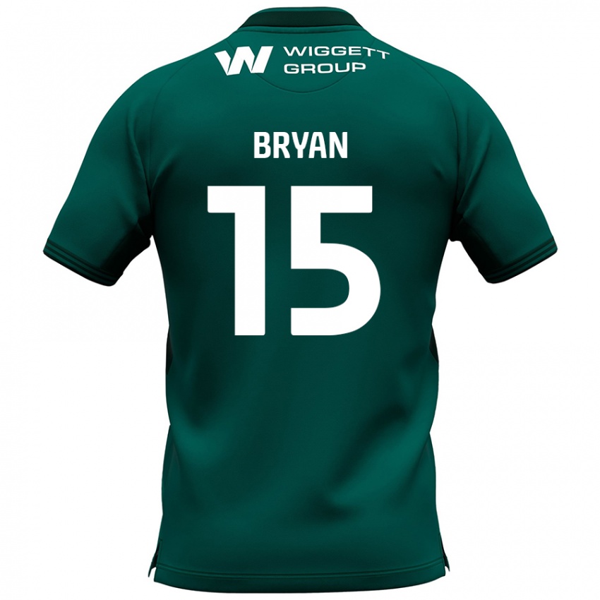 Niño Camiseta Joe Bryan #15 Verde 2ª Equipación 2024/25 La Camisa Perú