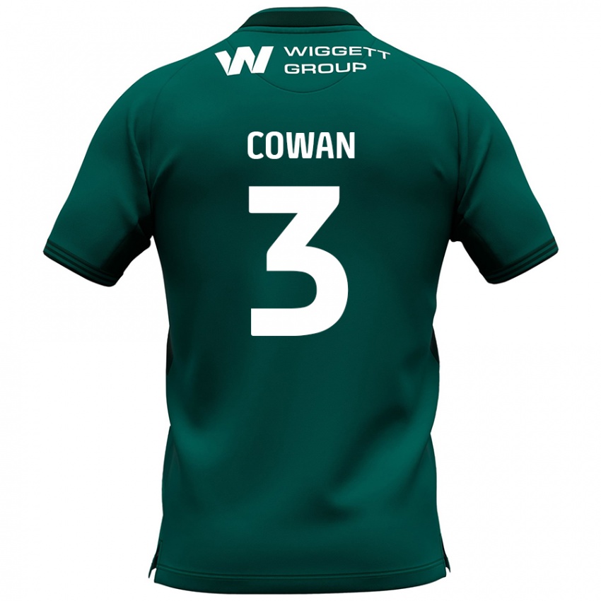 Niño Camiseta Leanne Cowan #3 Verde 2ª Equipación 2024/25 La Camisa Perú