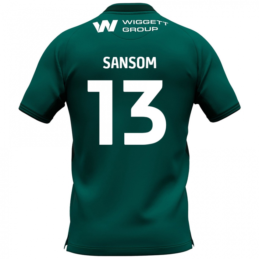 Niño Camiseta Chloe Sansom #13 Verde 2ª Equipación 2024/25 La Camisa Perú