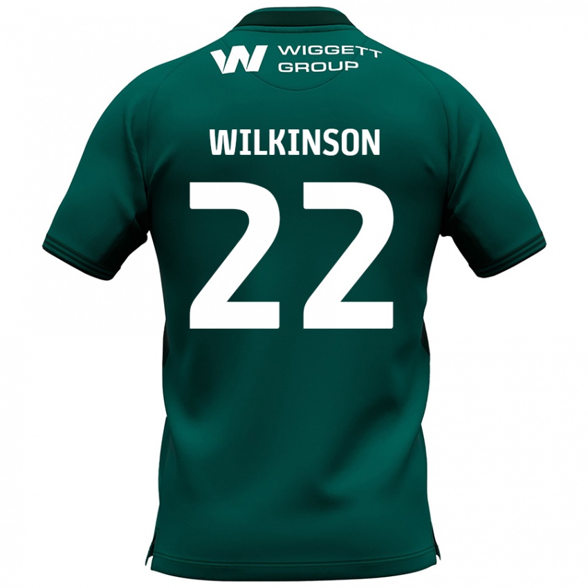 Niño Camiseta Chloe Wilkinson #22 Verde 2ª Equipación 2024/25 La Camisa Perú