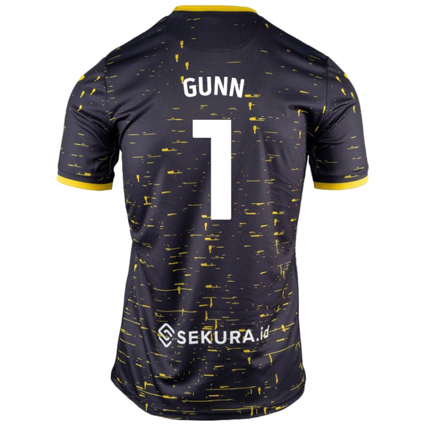 Niño Camiseta Angus Gunn #1 Negro Amarillo 2ª Equipación 2024/25 La Camisa Perú