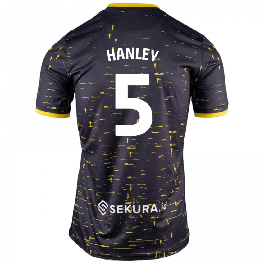 Niño Camiseta Grant Hanley #5 Negro Amarillo 2ª Equipación 2024/25 La Camisa Perú