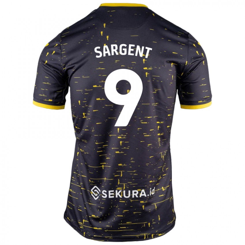 Niño Camiseta Josh Sargent #9 Negro Amarillo 2ª Equipación 2024/25 La Camisa Perú