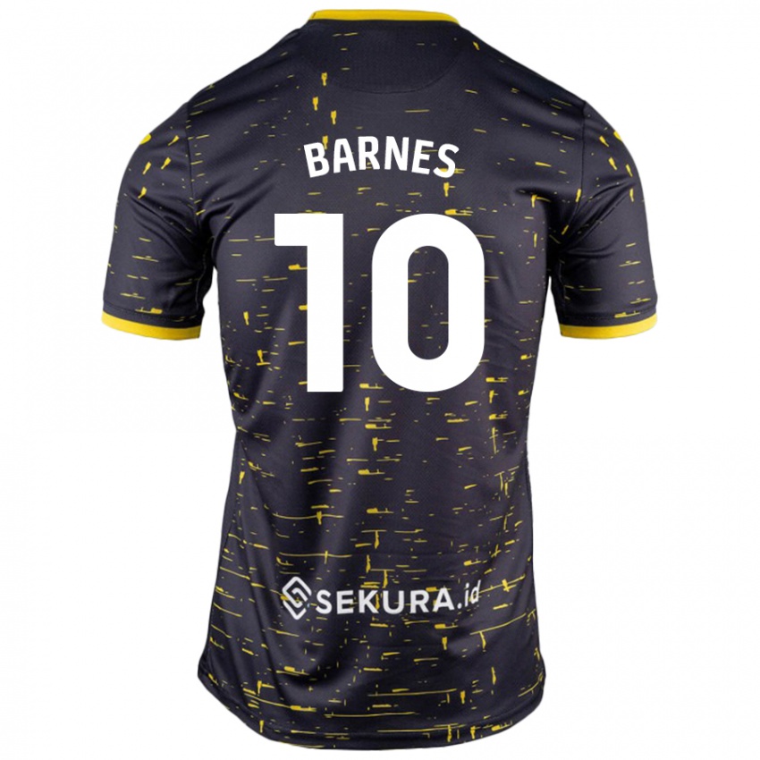 Niño Camiseta Ashley Barnes #10 Negro Amarillo 2ª Equipación 2024/25 La Camisa Perú