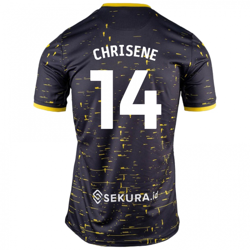 Niño Camiseta Ben Chrisene #14 Negro Amarillo 2ª Equipación 2024/25 La Camisa Perú