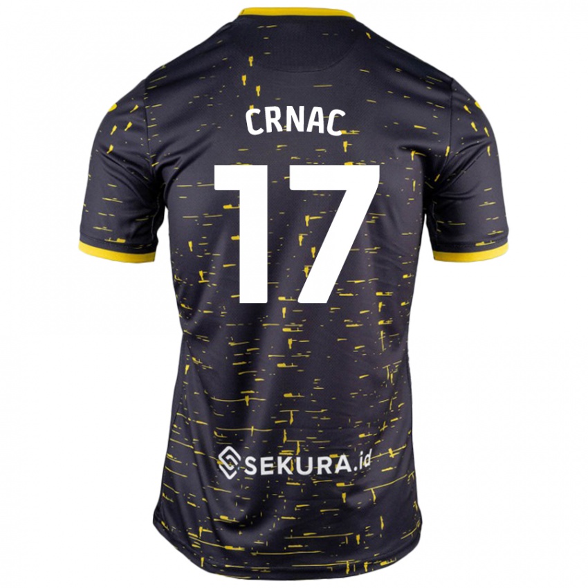 Niño Camiseta Ante Crnac #17 Negro Amarillo 2ª Equipación 2024/25 La Camisa Perú