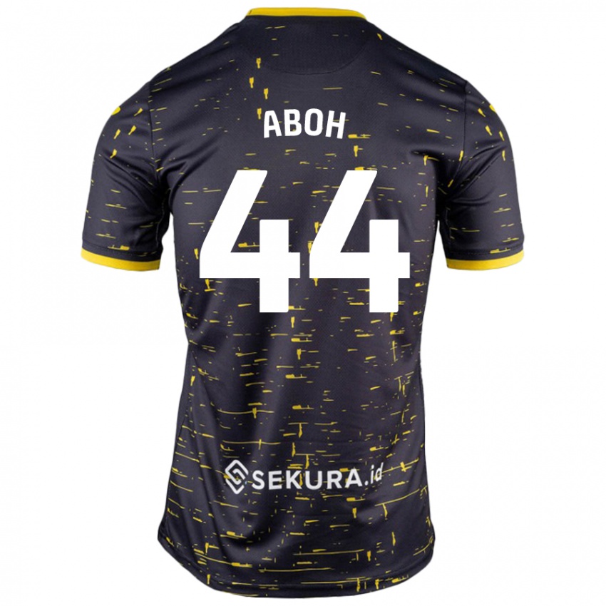 Niño Camiseta Ken Aboh #44 Negro Amarillo 2ª Equipación 2024/25 La Camisa Perú