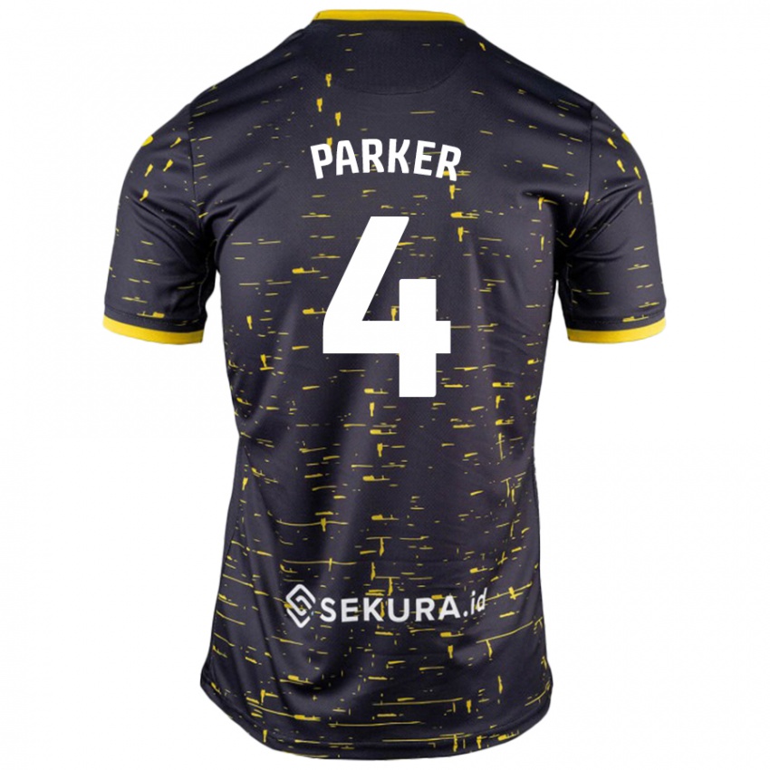 Niño Camiseta Alice Parker #4 Negro Amarillo 2ª Equipación 2024/25 La Camisa Perú