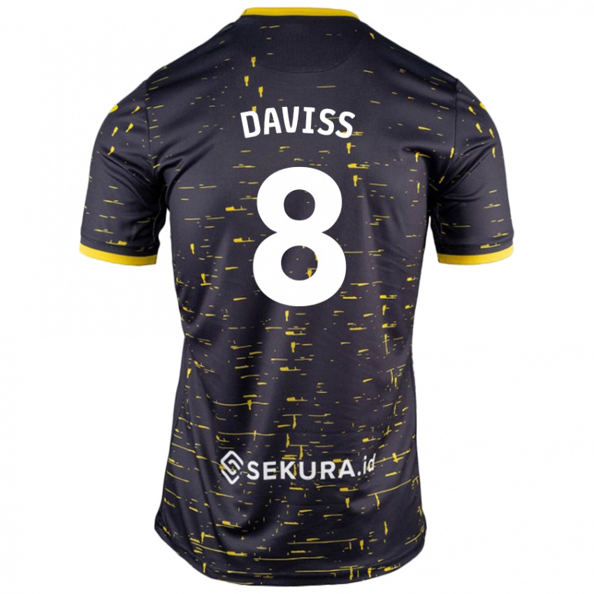 Niño Camiseta Millie Daviss #8 Negro Amarillo 2ª Equipación 2024/25 La Camisa Perú