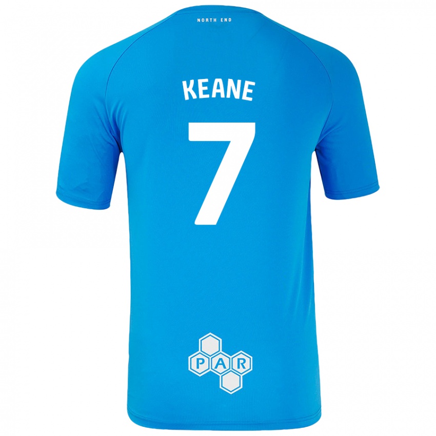 Niño Camiseta Will Keane #7 Azul Cielo 2ª Equipación 2024/25 La Camisa Perú