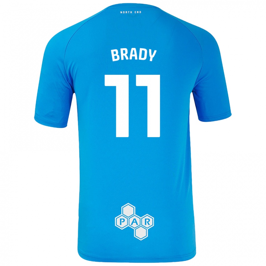 Niño Camiseta Robbie Brady #11 Azul Cielo 2ª Equipación 2024/25 La Camisa Perú