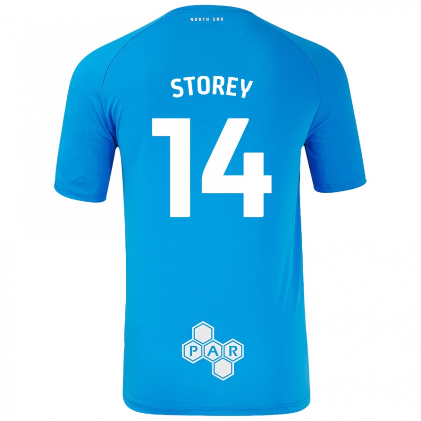 Niño Camiseta Jordan Storey #14 Azul Cielo 2ª Equipación 2024/25 La Camisa Perú