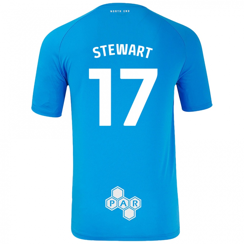 Niño Camiseta Layton Stewart #17 Azul Cielo 2ª Equipación 2024/25 La Camisa Perú